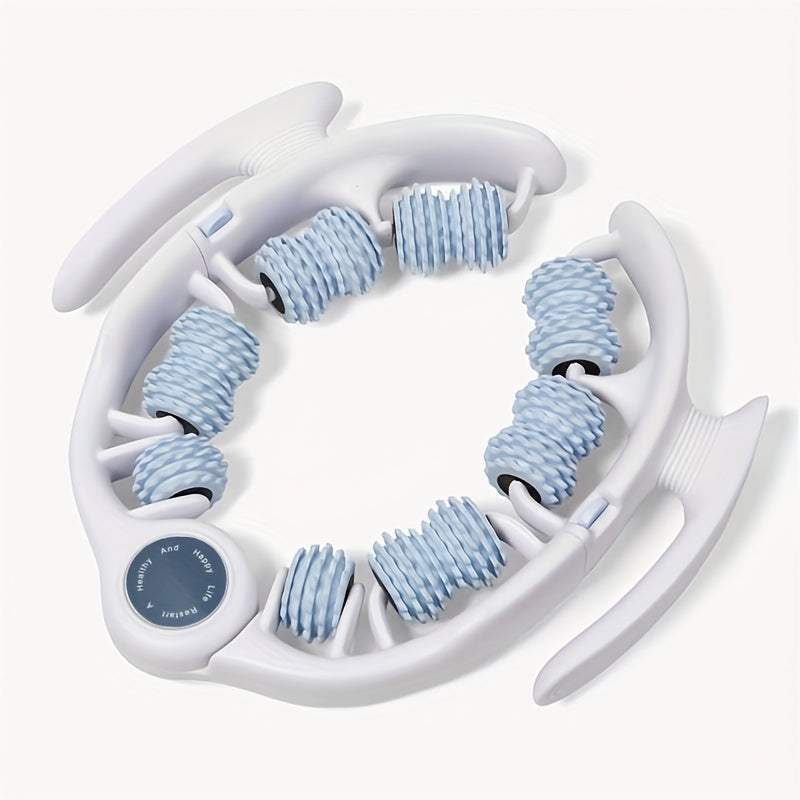 FlexiRoller 14-Rollen Massageroller – Tiefe Muskelentspannung mit Beinklemme