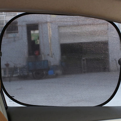 Paar von Autoscheiben-Sonnenschutz – Schwarzes Netz für Sommer-Schutz
