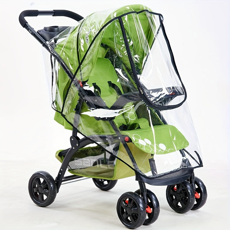 Transparente Regenhülle für den Kinderwagen – Für Wetterfeste Schutz
