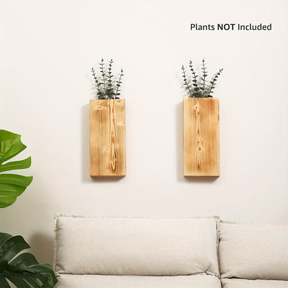 Rustikale Holz Wandvase – Natürliche Atmosphäre für jedes Interieur