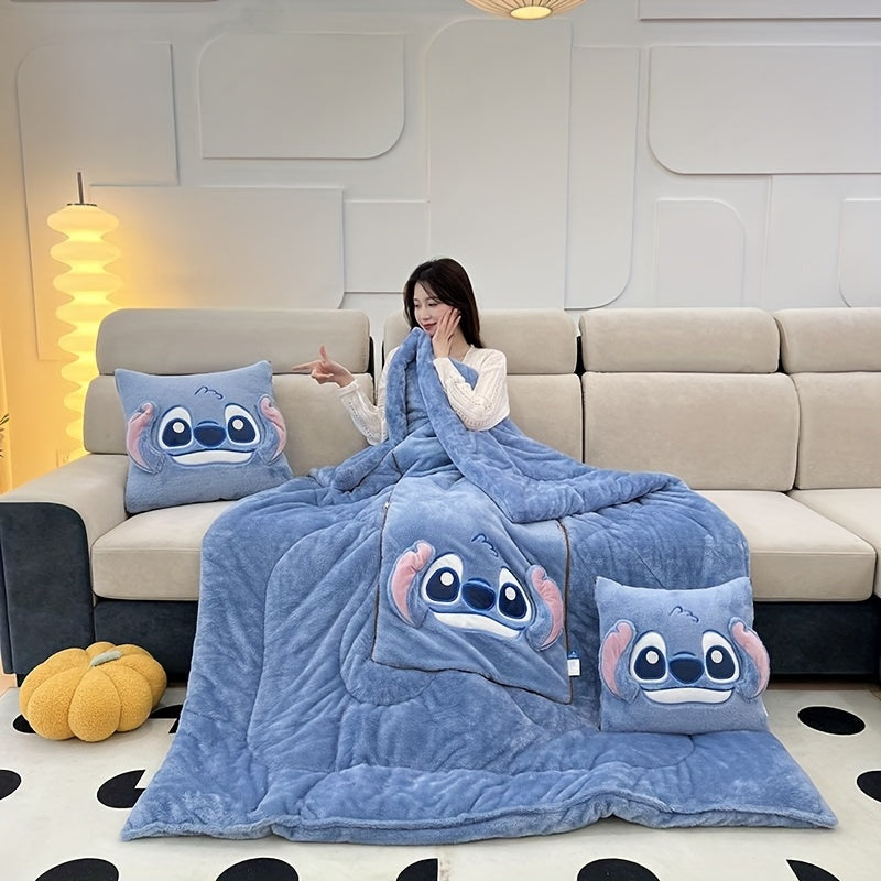 Stitch Kissen-Decke in Einem – Für Komfort und Gemütlichkeit in Einem