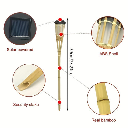 Solar-Bambusflammenlaterne – Stimmungsvolles und Natürliches