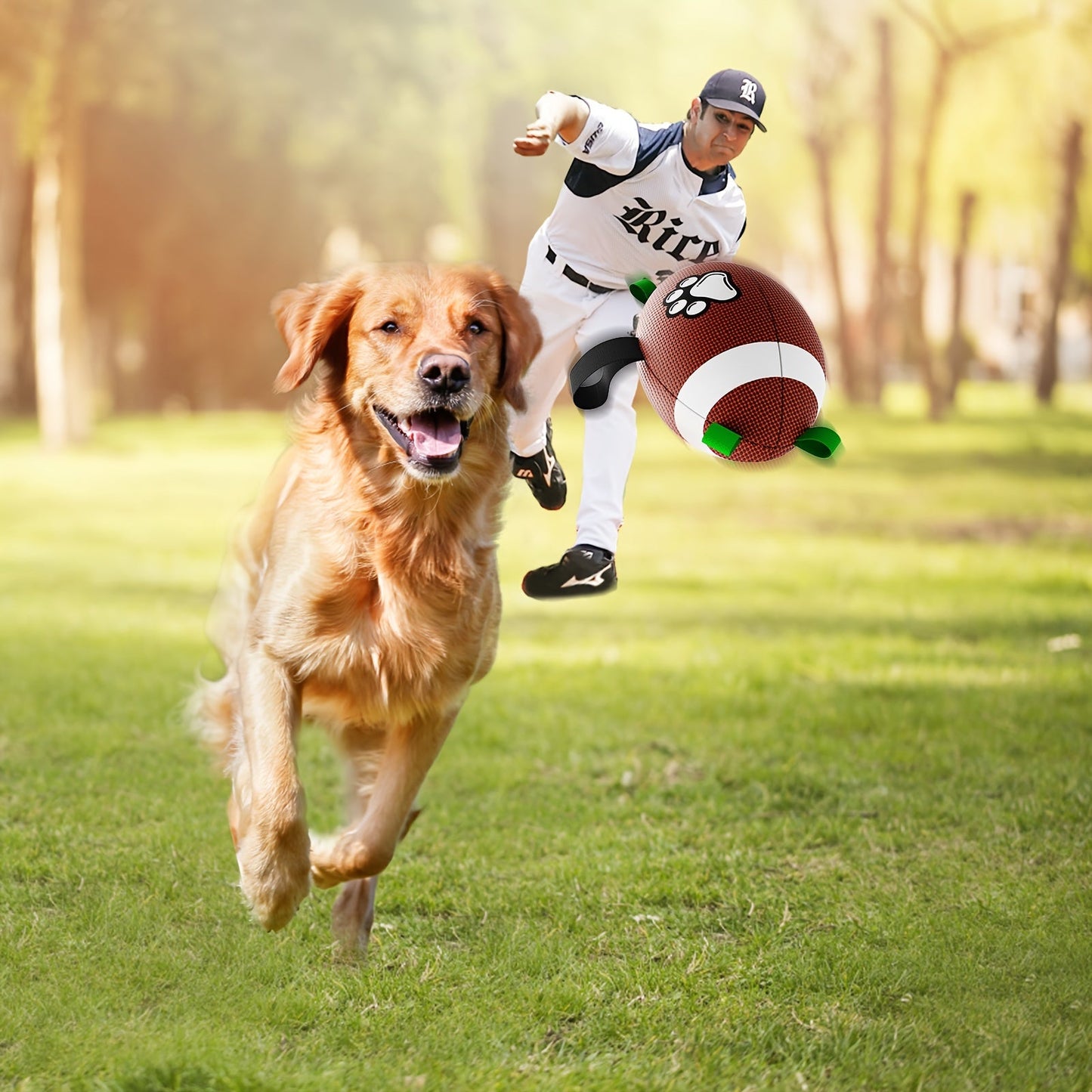 Pfoten-Perfekte Spiel-Fußball – Langlebiges Gummispielzeug für Hunde