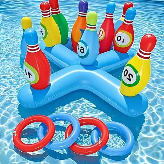 Aufblasbares Wasser-Bowling-Set – Lustiges Poolspiel für alle