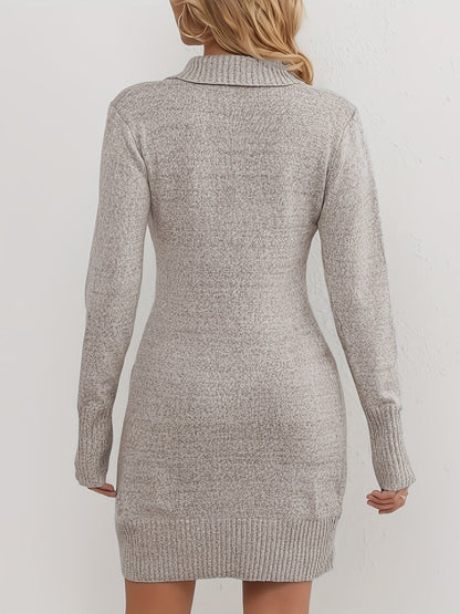 Lena Knöpfen Pullover Kleid - Elegant und Bequem für den Herbst und Winter