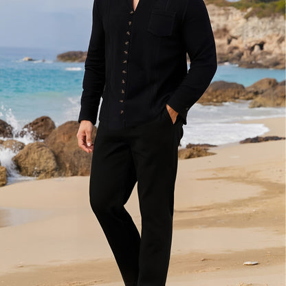 Herren Leinen Zweiteiliges Set - Elegant und Leicht