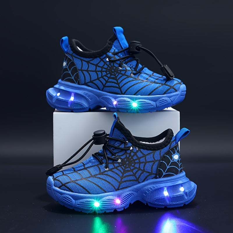Spider-Web LED Sneakers - Strahlende Abenteuer für Kinder
