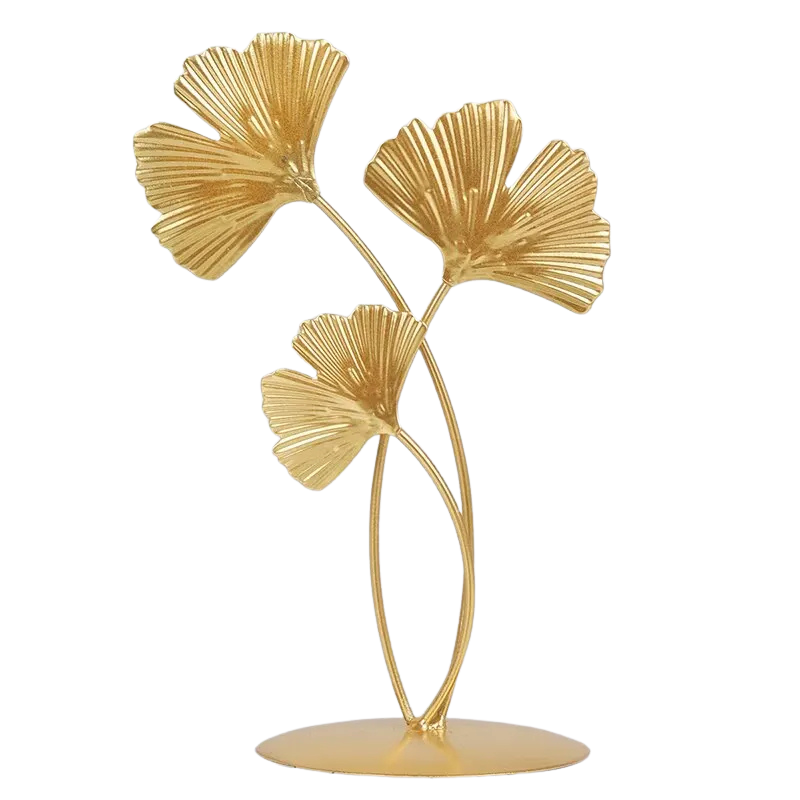 Goldene Ginkgo-Dekoration