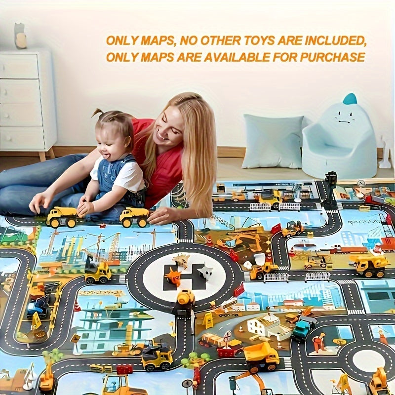 Bau und Abenteuer Spielteppich – Für Kleine Entdecker und Kreative Spieler