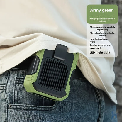 USB-wiederaufladbarer Taillenventilator – Tragbar mit drei Geschwindigkeitsstufen