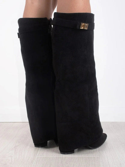 Luxe Wildleder Overknee Stiefel für Damen – Komfort und Klasse