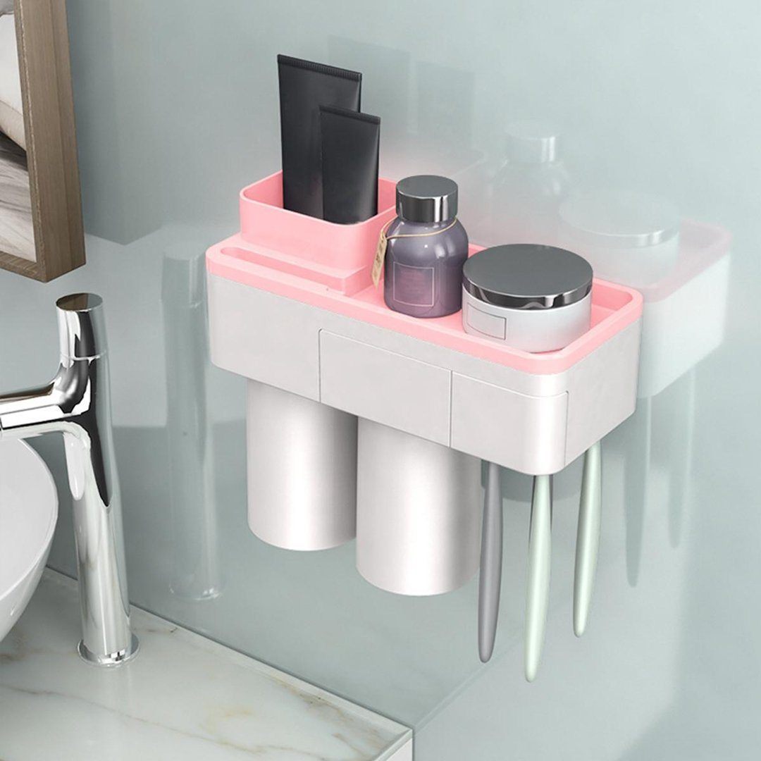 ToothCare – Praktischer Zahnbürstenhalter mit Zahnpastaspender