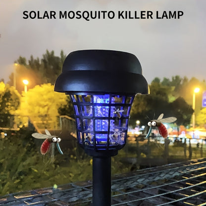 Solarbetriebene Insektenvernichterlampe – Mücken- & Fliegenfalle Duo