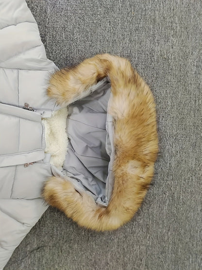 Frosty Baby Strampler – Luxus Winteroverall mit Kapuze für die kälteren Monate