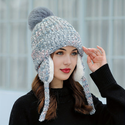 Olivia Warme Wintermütze – Strickmütze mit Fleece und Ohrenklappen