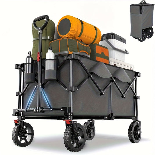 RuggedTrail Faltbarer All-Terrain-Wagen – 200L Kapazität und 200kg Tragfähigkeit