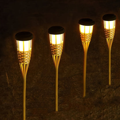 Solar-Bambusflammenlaterne – Stimmungsvolles und Natürliches