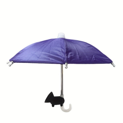 MiniSmart Regenschirm – Smartphone Sonnen- und Regenschutz mit Saugnapfhalter