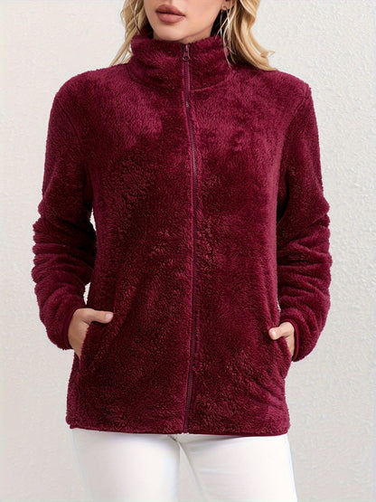 Sanne Teddy Fleece Jacke – Weich und Bequem für Kalte Tage