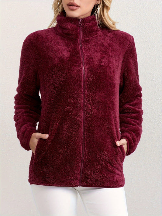 Sanne Teddy Fleece Jacke – Weich und Bequem für Kalte Tage