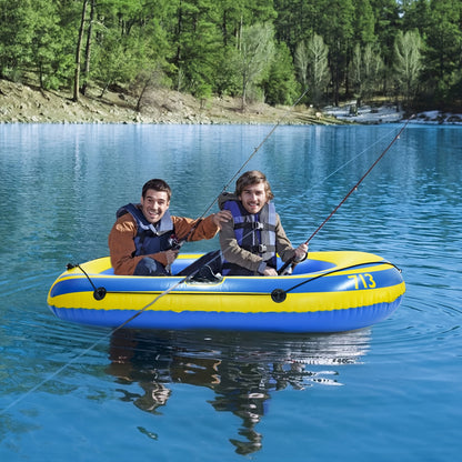 Aufblasbares Angelboot-Set – Leichtes 2-Personen PVC-Boot mit Paddeln