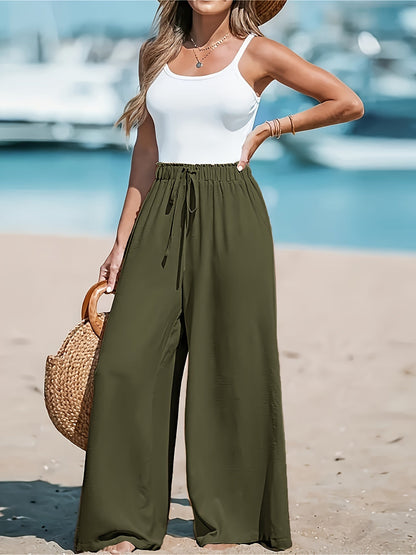 Damen Hohe Taille Weite Hose – Komfortabel und Elegant