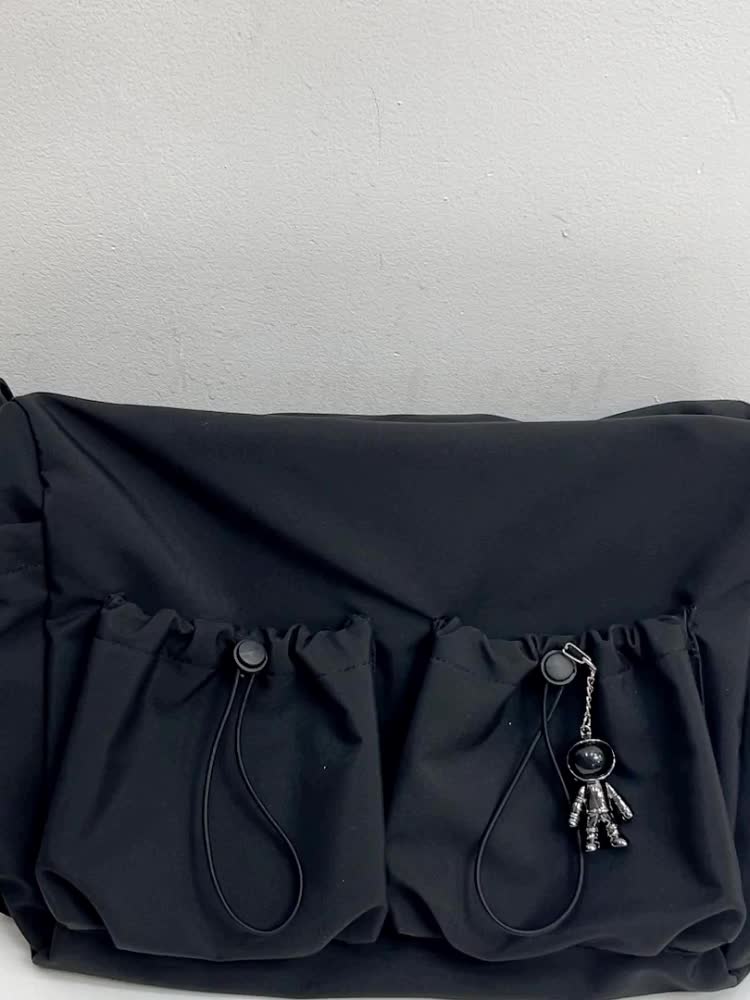 UrbanEase Umhängetasche – Kordelzug Schultertasche mit großer Kapazität