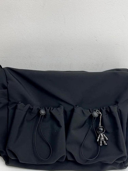 UrbanEase Umhängetasche – Kordelzug Schultertasche mit großer Kapazität