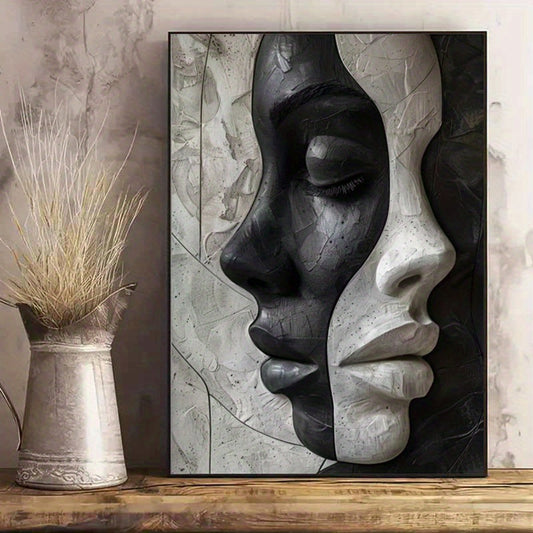 Abstraktes Weibliches 3D-Porträt – DIY Leinwand-Set für Kunstliebhaber