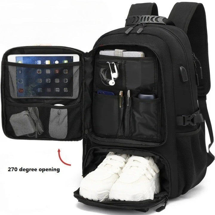 TechTrek Pro Explorer Rucksack – Geräumig und Smart Vernetzt