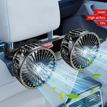 Tragfan Dual Car Fan – 5-Blatt 360° Rotierend Ultra-Leise