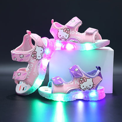 Sanrio Leuchtende Mädchen-Sandalen – Bequeme und Atmungsaktive Sommerschuhe