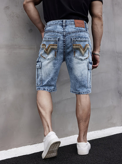 Herren Multi-Pocket Denim Shorts - Praktisch und Komfortabel