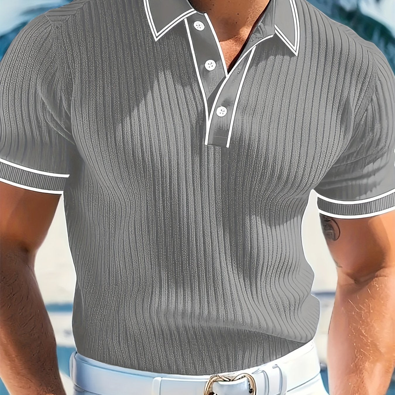 Herren Polo-Shirt mit kurzen Ärmeln – Bequem und stilvoll für den Sommer