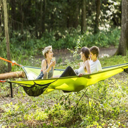 Outdoor Mehrpersonen-Hängematte mit 3-Punkt-System – Geräumig und Komfortabel