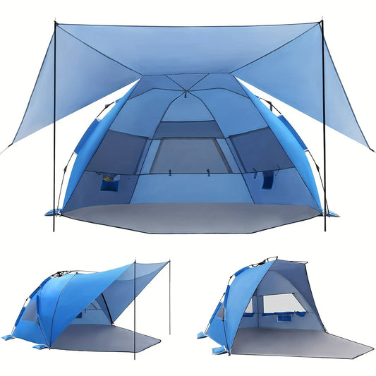 BreezeShield Strandzelt – Leicht und Geräumig für 4-6 Personen