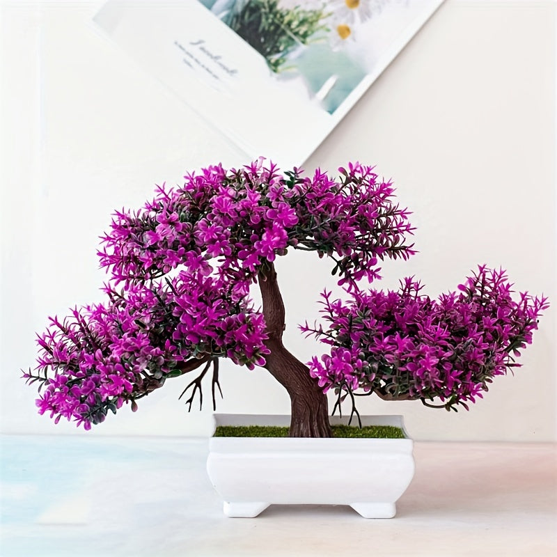 BlossomBonsai Kunstbaum – Realistischer Mini-Bonsai mit Rosa Blüten