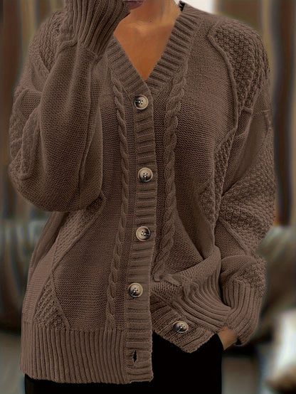 Mia Kabelstrick Cardigan - Bequem und Stylisch für Damen