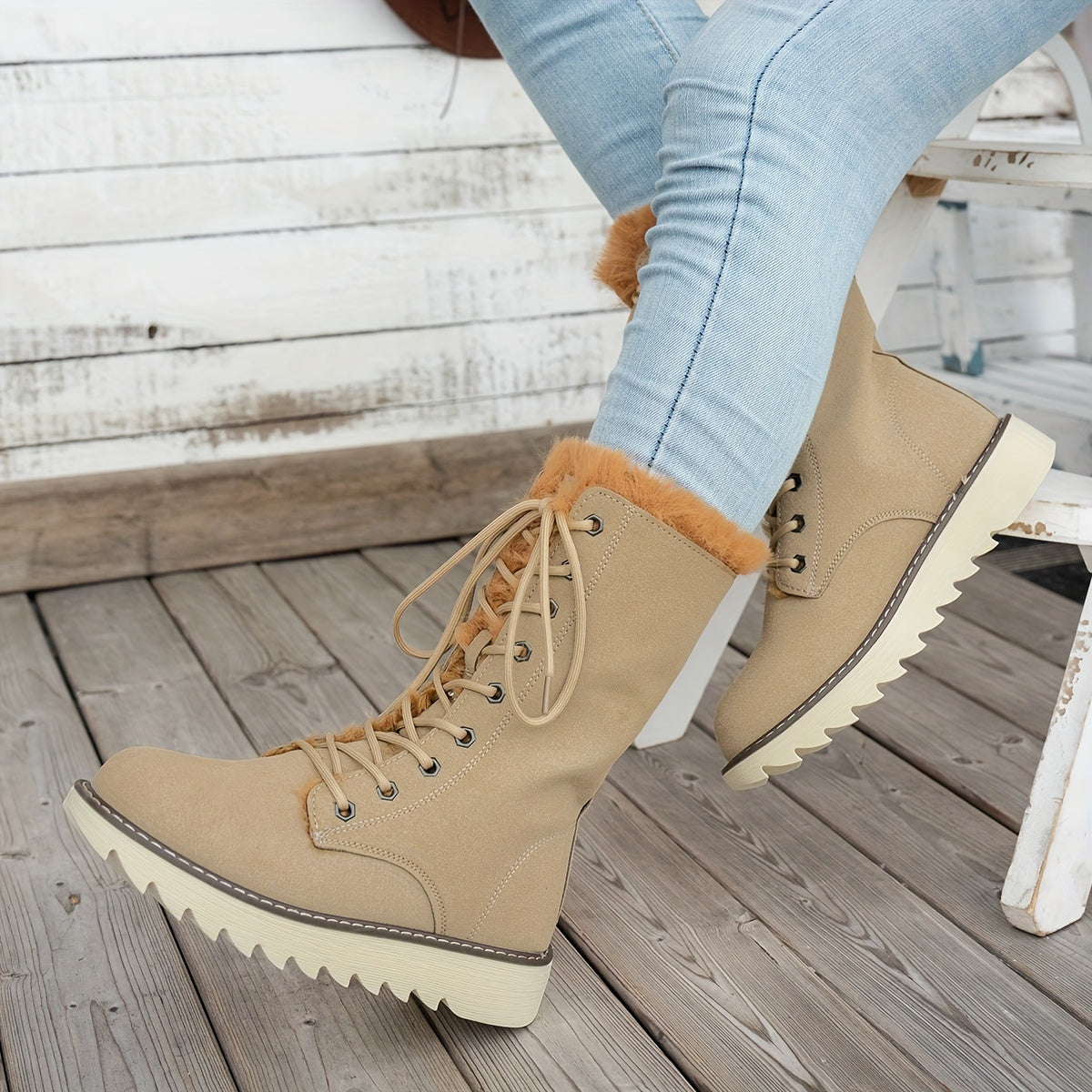 Lieke Winterstiefel mit Schnürung - Für Stil und Wärme