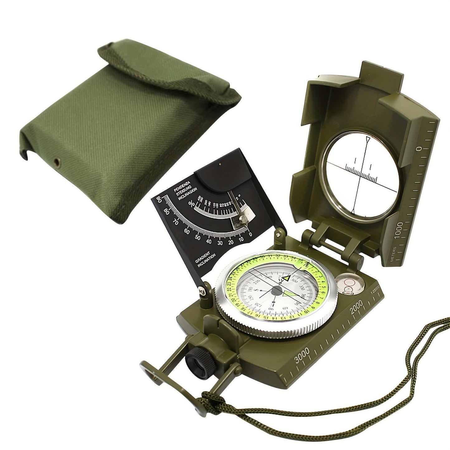 TrekGuard Militärkompass – Wasserdicht und Beleuchtet für Präzise Navigation