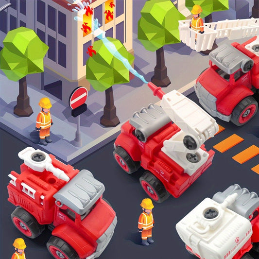 Feuerwehrhelden Bau-Set – Baue deine eigenen Feuerwehrfahrzeuge und rette den Tag