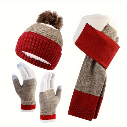 Trendy Winterset - Mütze, Schal und Handschuhe für Kalte Tage