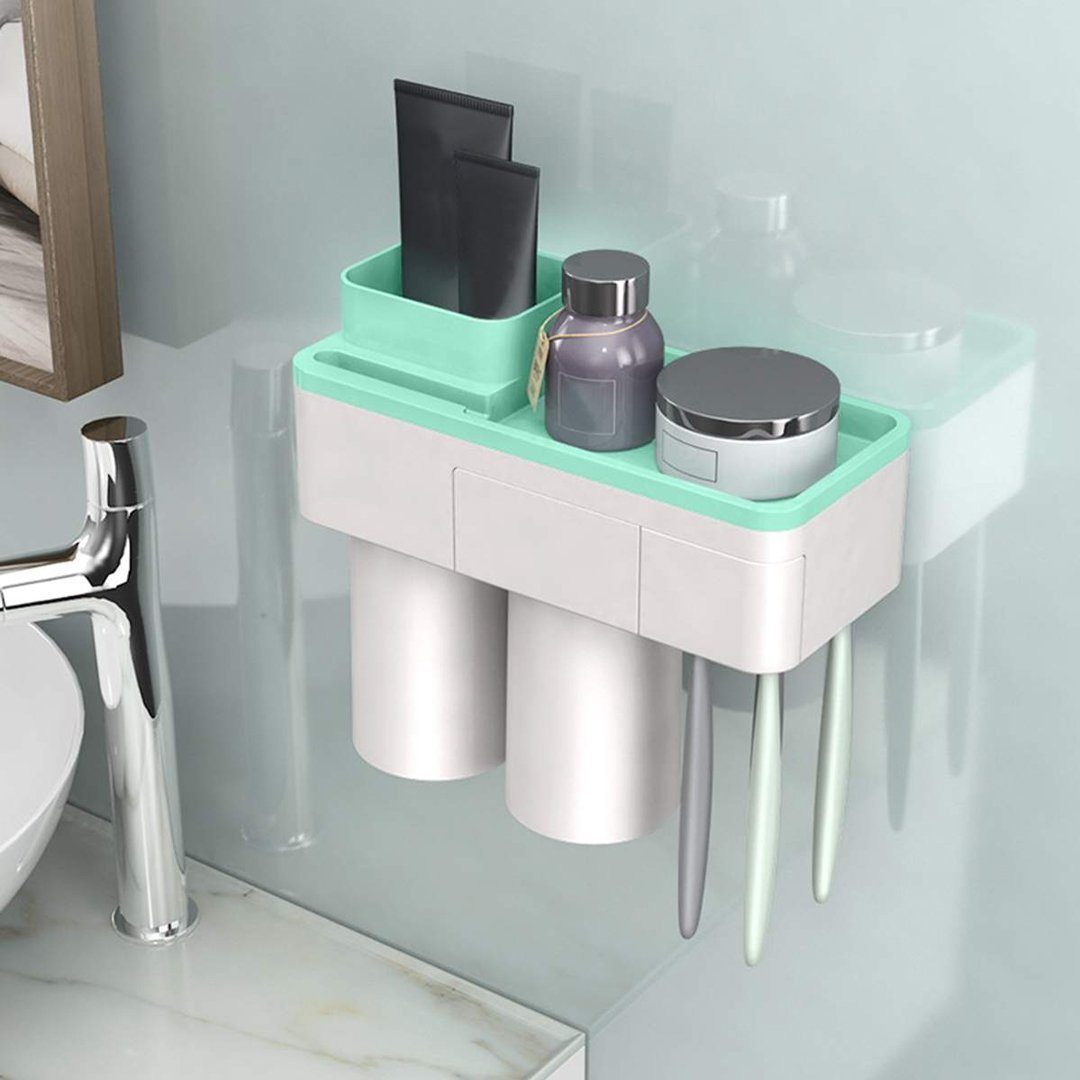 ToothCare – Praktischer Zahnbürstenhalter mit Zahnpastaspender