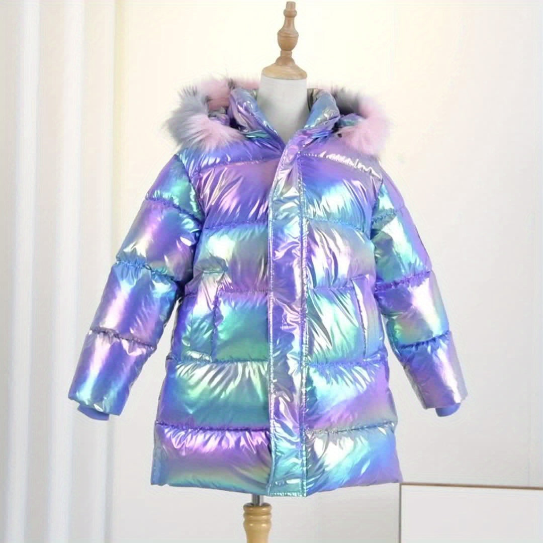 Sophie Glänzende Winterjacke für Kinder – Trendy und Warm für Kalte Tage