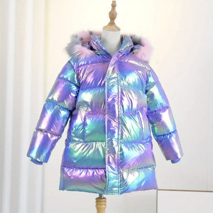Sophie Glänzende Winterjacke für Kinder – Trendy und Warm für Kalte Tage