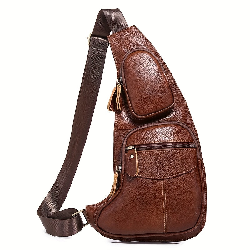 Vintage Klassische Leder Slingtasche – Kompakt und Langlebig