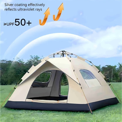 QuickCamp Zelt - Schnell aufzubauendes Zelt mit UV-Schutz für 4 Personen