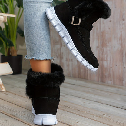 Warme Samt-Schneestiefel für Damen – Komfortabel und Stilvoll