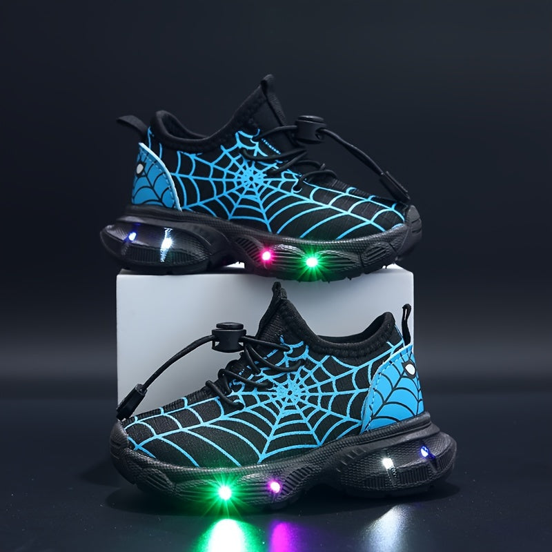 Spider-Web LED Sneakers - Strahlende Abenteuer für Kinder