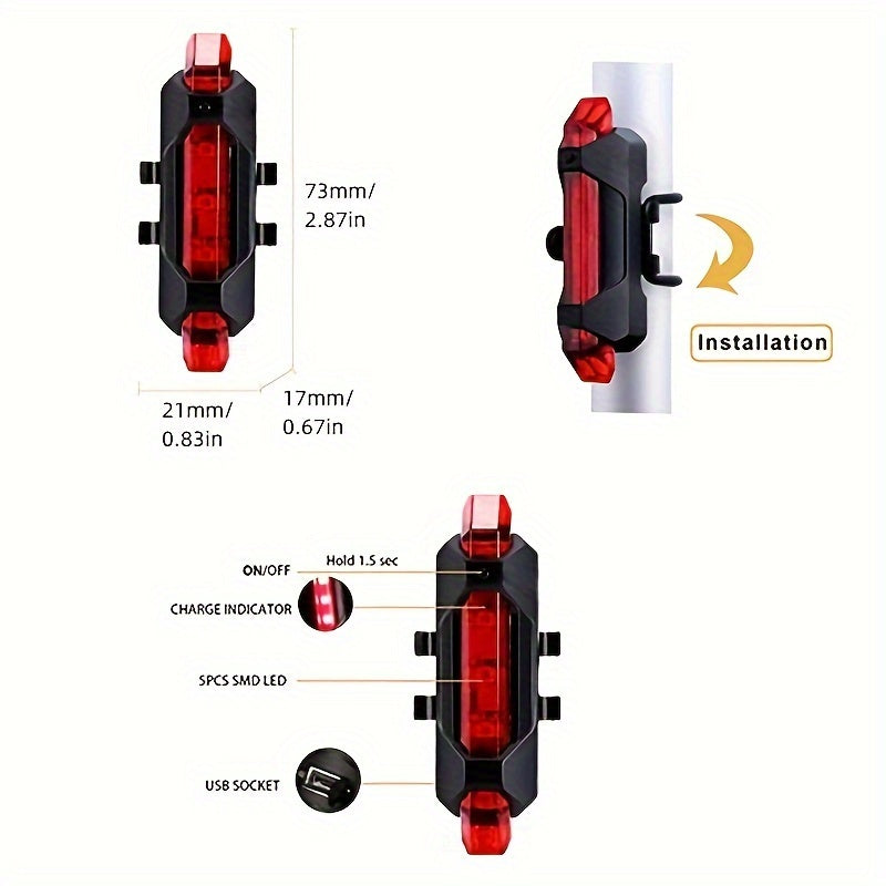 SafeRide LED Rücklicht – USB Aufladbar und Hell